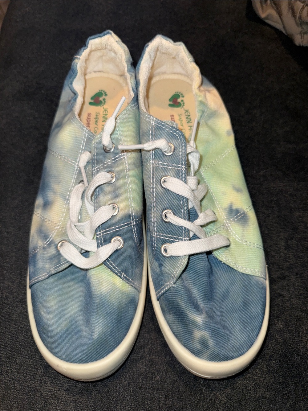 Jenn Ardor Blue & Green Tie-Dye Canvas Sneakers